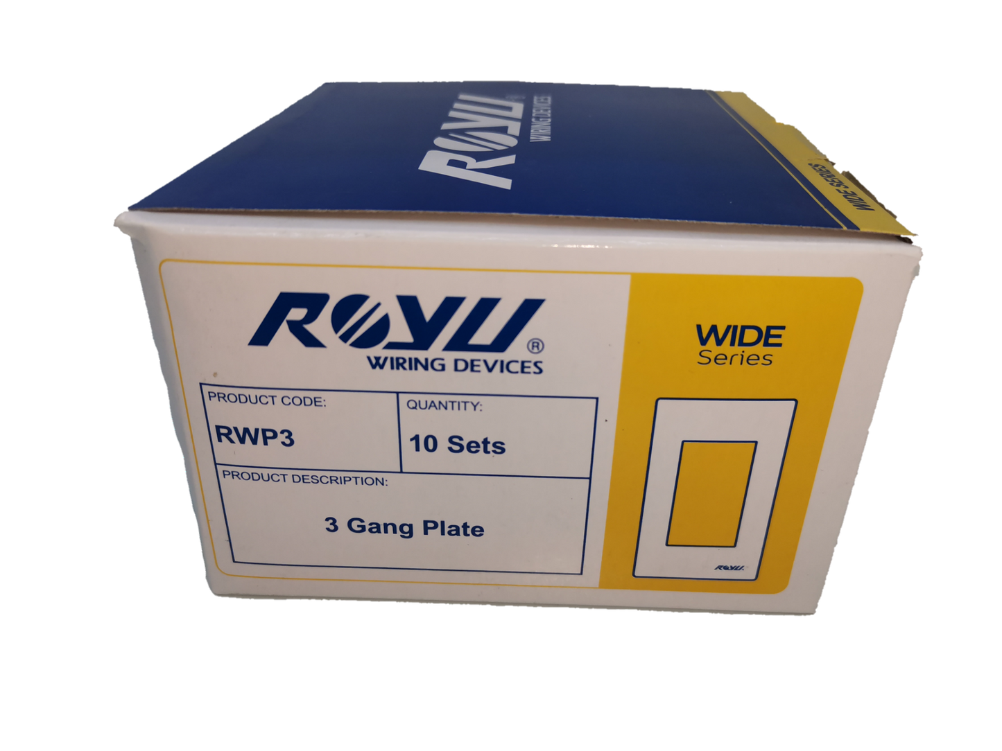 Royu 3 Gang Plate Wide Series 10PCS