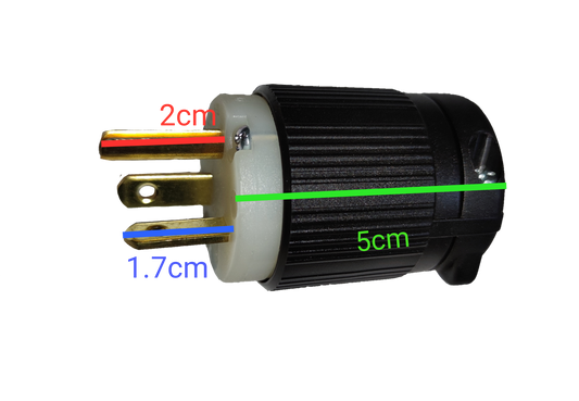Grippes UL Listed NEMA 5-20P Male Electrical Plugs Drop Cord, Special Plug 20A 250V (GRIPPES)