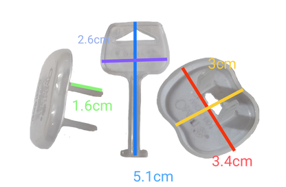 Omni Outlet Cover with Key (2pcs +1pc Key) WOC-001 WOC-001K Baby Outlet Protection CoverOmni Safety Cover for Convenience Outlet, Safety Plugs Child Proofing Outlet Cover for BabyOmn