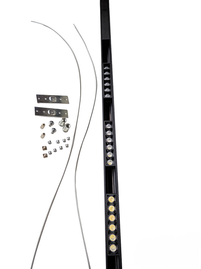 Magnetic Track Light 1 Meter with 3pcs 6W Grille Type Daylight 6500K with 100W Power Supply 220V ( ILLUMIQ TERRA)  50mm Track