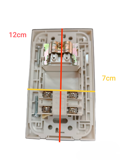 Omni 2 Gang Telephone and TV Outlet with Plate Cover WWP-112+WWT-302+WWV-301