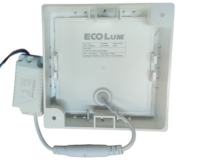 Ecolum 18W 8" Surface Downlight Square Daylight 220V, 225mm Surface Downlight 220V 18W 220V Surface Downlight 6500k