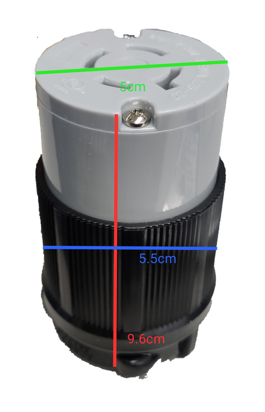 Grippes 20A Twist Lock Outlet Cord Connector Type 3P+E (4P) 250V (NEMA L15) BL1520C, Twistlock