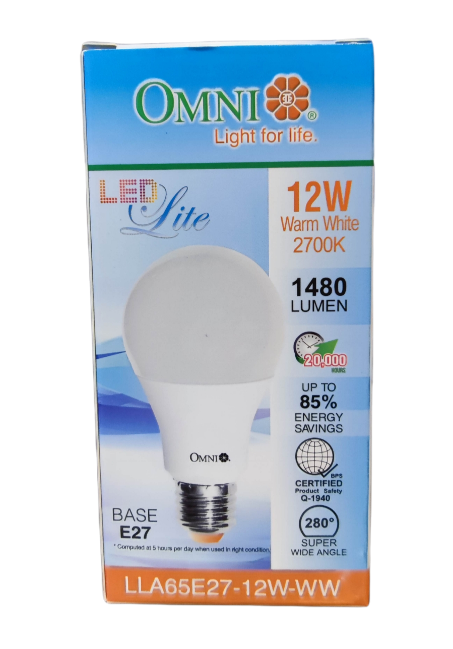 Omni 12W LED Bulb E27 220V A65 Available Warm White