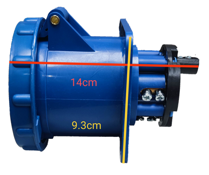 Grippes 63A 2P+E  Industrial Outlet 220V 6h Chassis Type (3P) # 333 IEC60309-2