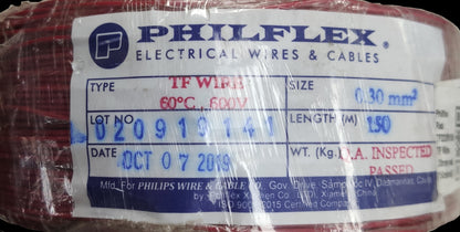 Philflex TF Wire AWG 22 Stranded (Hook Up Wire/ Thermoplastic Fixture Wire)