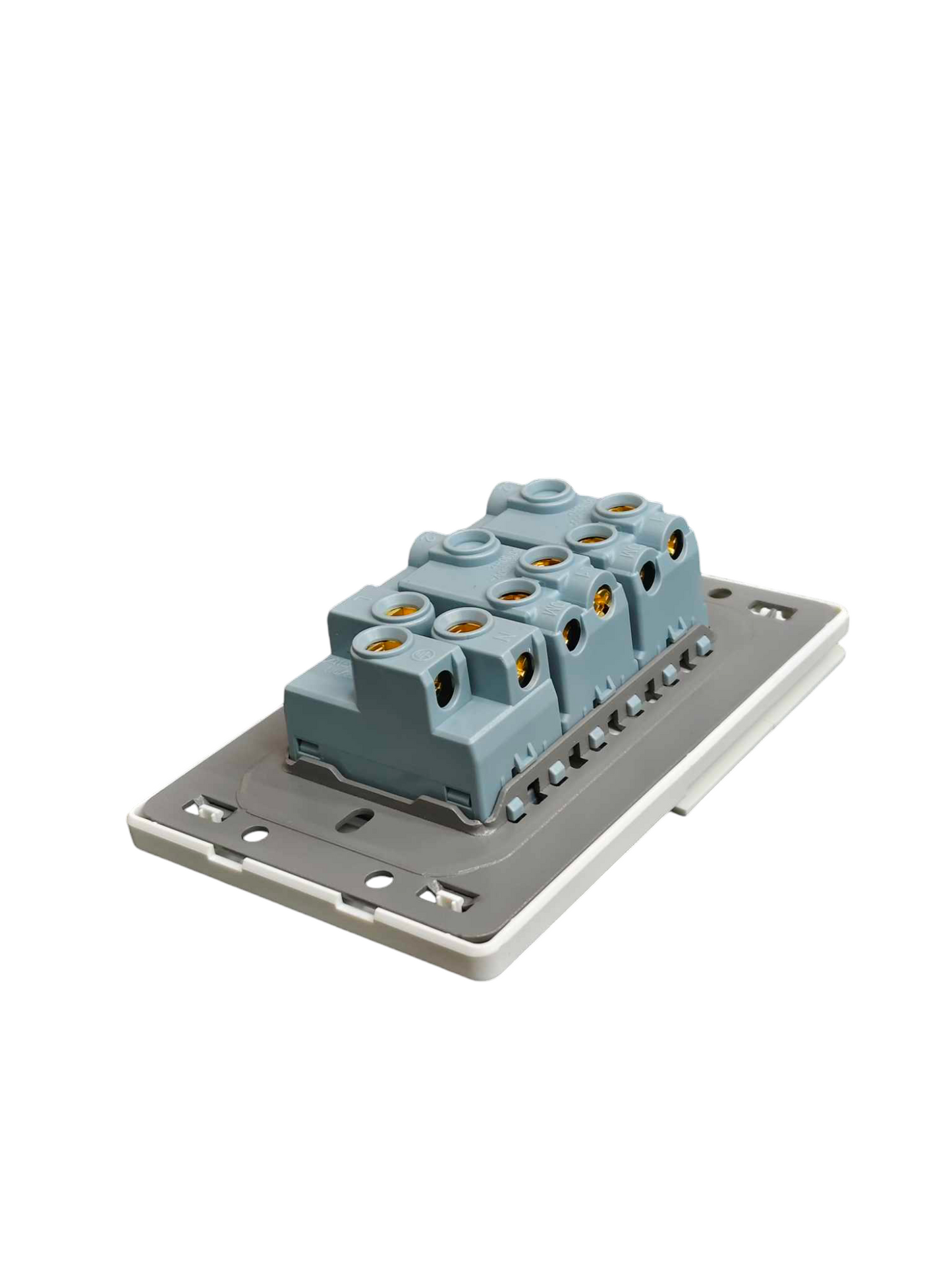 Grazen 2 Gang  1 Way Switch with 1 Gang Universal Outlet with Ground 16A 220V GW-009