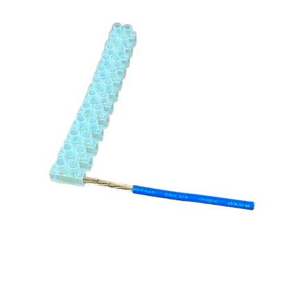 Grippes 5A PVC terminal block 12 pairs with transparent housing for secure electrical connections