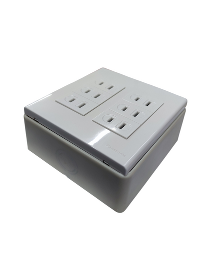 Panasonic 6 Gang Flat Pin Outlet 16A 250V with Utility Box (WEG6806+(6XWEG1001-5)+Utility Box