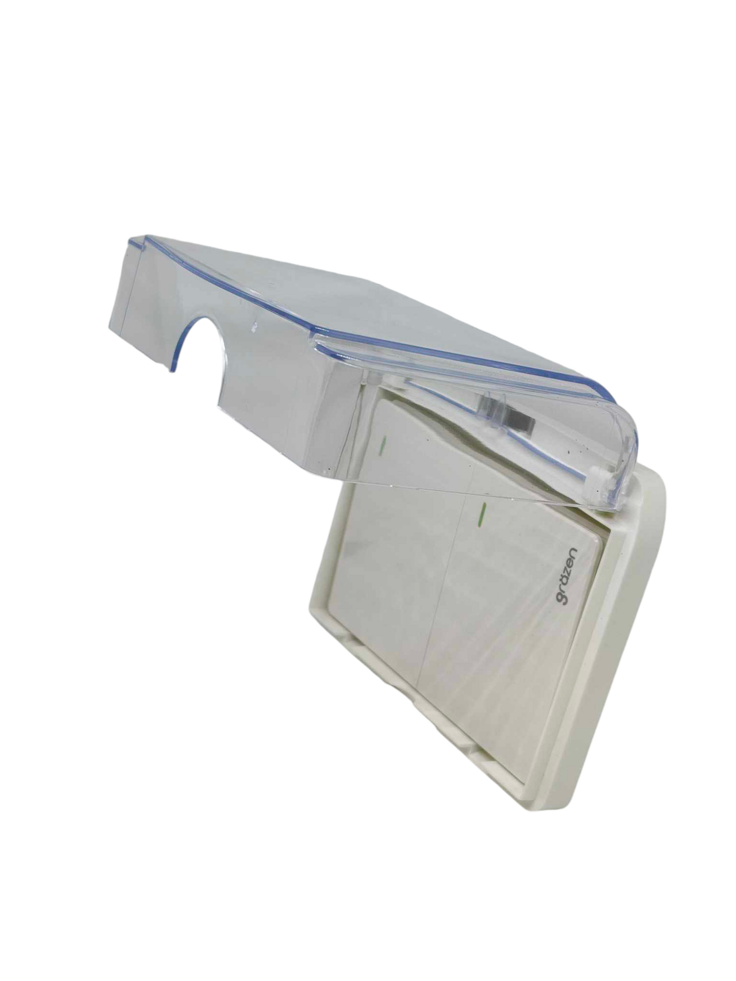 Grazen Weatherproof Plate Cover with 2 Gang 1 Way Switch 16A 220V WC-019-W+GW-003