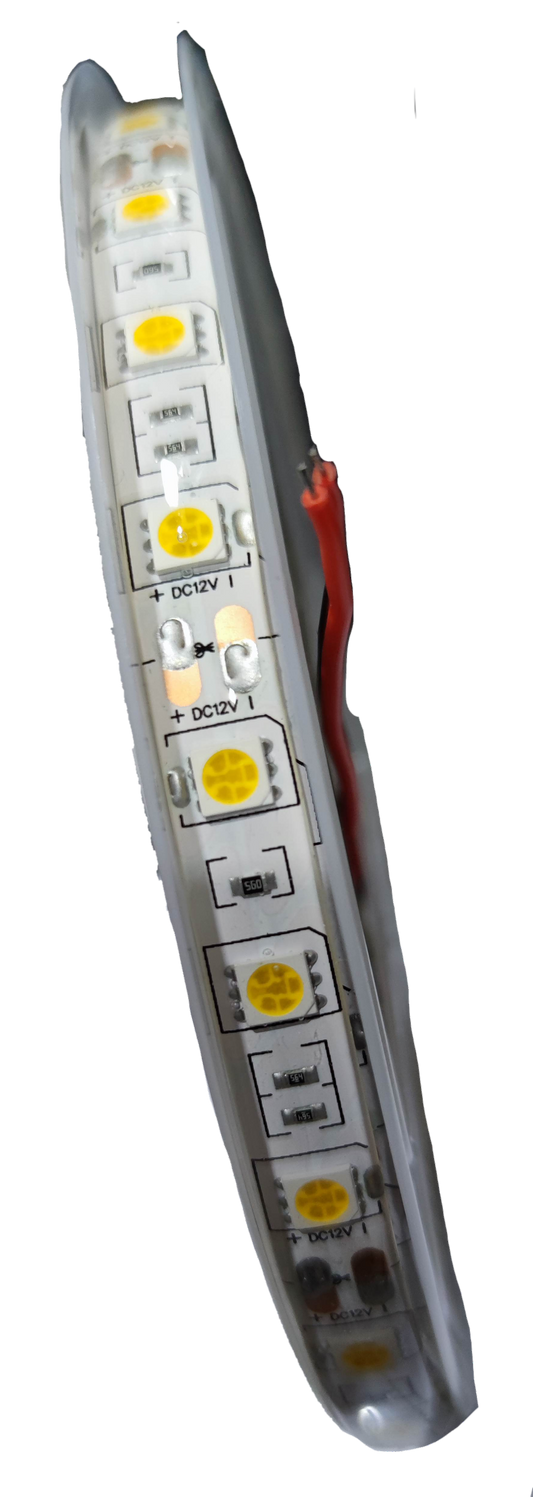 LED Strip Light with Protective Cover 12V DC 5 Meters Per Roll for Cove Lighting Daylight 6500K