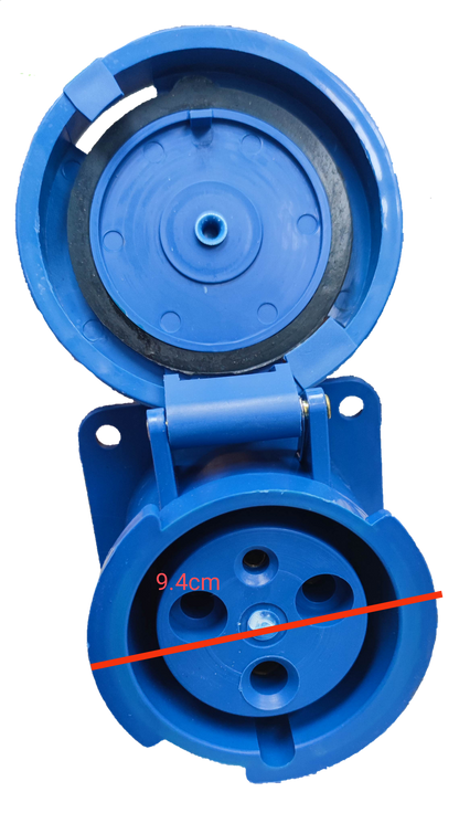 Grippes 63A 2P+E  Industrial Outlet 220V 6h Chassis Type (3P) # 333 IEC60309-2