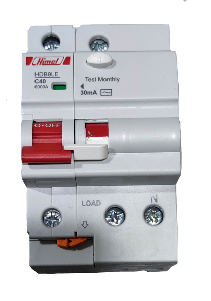 Himel 40A 6 KAIC 30mA 1P+N 220V AC HDB9LEN63IC40S, RCBO Residual Circuit Breaker with OverLoad