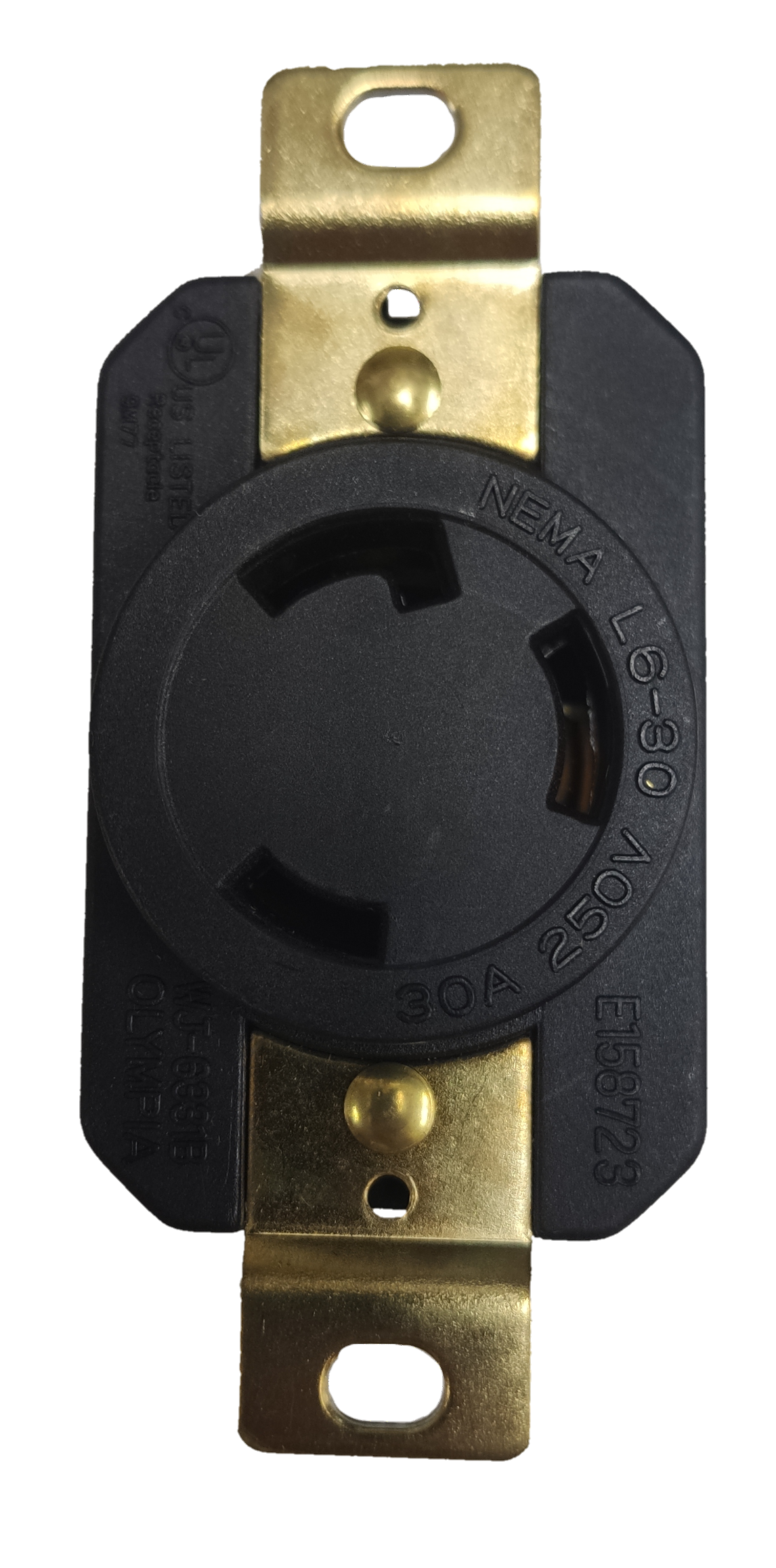 Grippes 30A Twist Lock Outlet 2P+E (3P) 250V (NEMA L6) WJ6331B, Twistlock