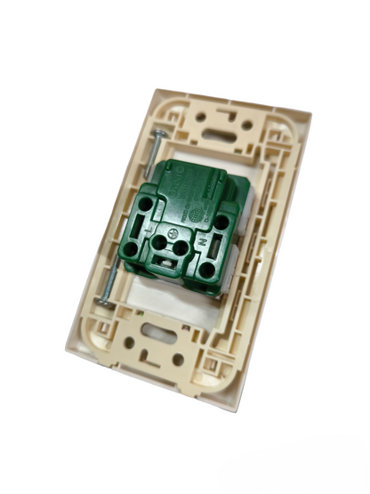 Omni Universal Outlet with Ground 16A 220V with Plate Cover Center Device WWP-111+WWG-203