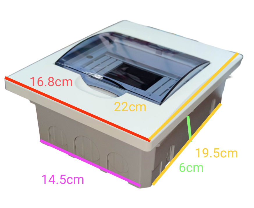 Omni 8 Ways Distribution Panel Box MDP-08PP Recessed Type Distribution Panel for Miniature Circuit Breaker