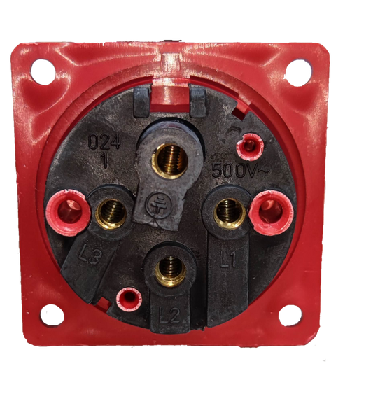 Grippes 32A 3P+E Industrial Plug 6h 380-415V ( 4 Pins) Chassis Type 624 IEC309-2