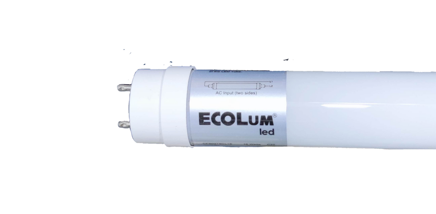 Ecolum 18W LED Fluorescent Lamp 1.2M length Double Ended 220V AC CFS02T8DL18 Glass