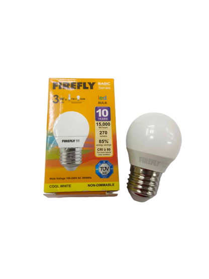Firefly 3W LED Bulb E27 220V Cool White 4000K EBI103CW