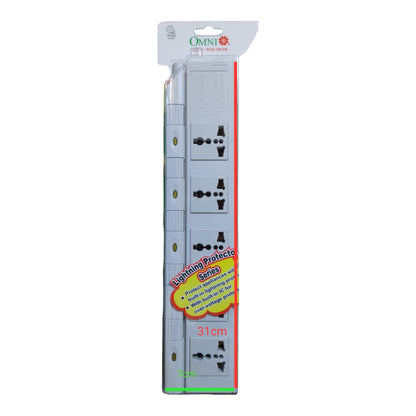 Omni 5 Gang Extension Cord  Universal 6 Feet with Individual Switch, Power Strip 5 Socket  10A 220V WED-350-PK