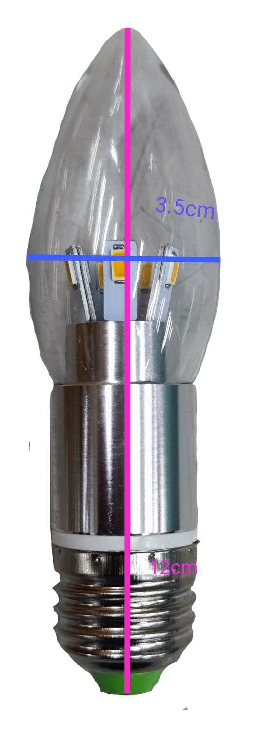 5W LED candle bulb E27 with clear flame tip design and silver base for energy-efficient lighting