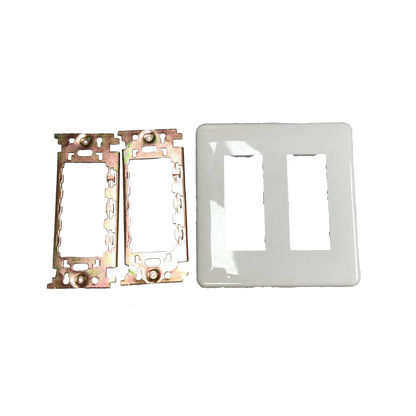 Kopez 6 gang switch plate cover with metal mounting frames for easy installation and durability