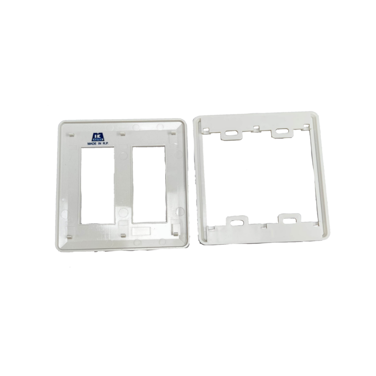 Kopez 6 gang switch plate cover in white, suitable for multiple light switch installations