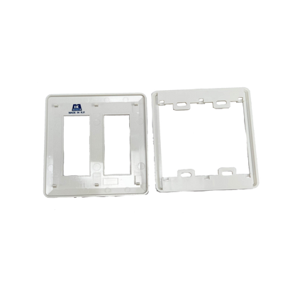 Kopez 6 gang switch plate cover in white, suitable for multiple light switch installations