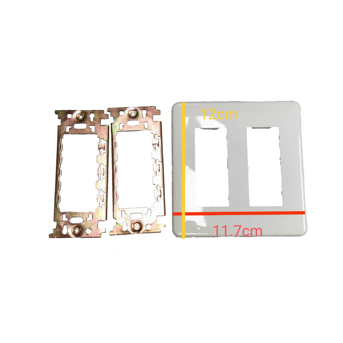 Kopez 6 gang switch plate cover with dimensions of 12cm by 11.7cm for easy installation