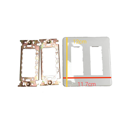 Kopez 6 gang switch plate cover with dimensions of 12cm by 11.7cm for easy installation