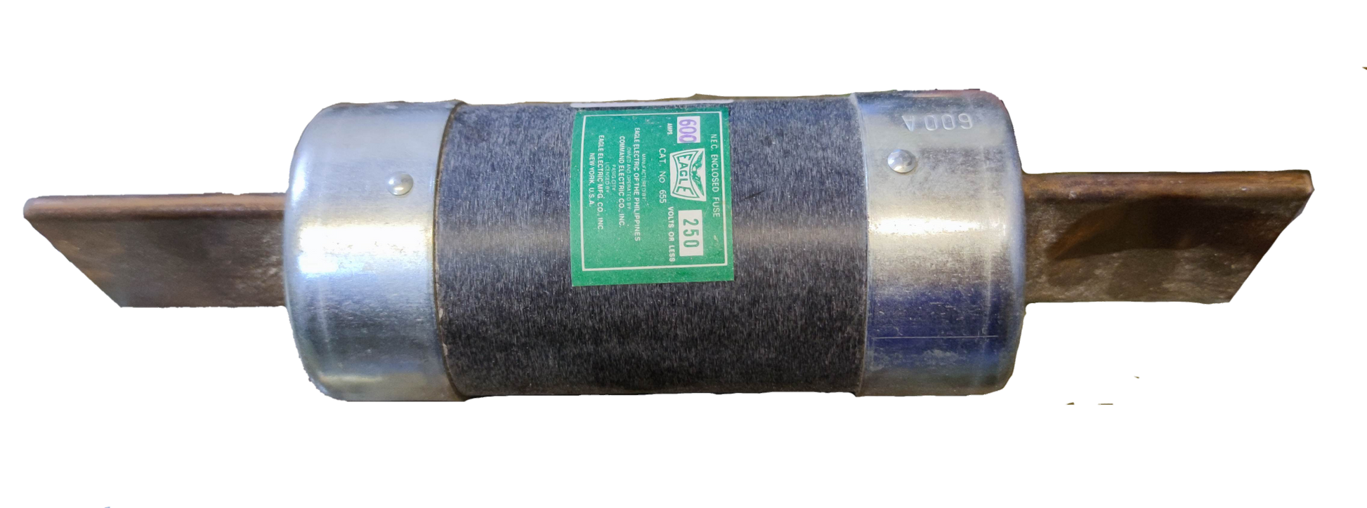 Eagle 600A Non- Renewable Fuse 600V electrical circuitry part with metal connectors