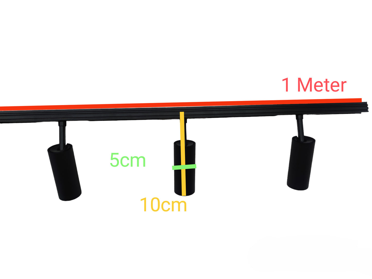 ILLUMIQ TERRA Magnetic Track Light 1 Meter 26mm with 3pcs 12W LED Spot Track Light Cool White 4000K 220V