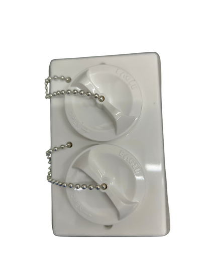 Eagle 2 Gang Weatherproof Outlet Flat Pin Thread Type  15A 250V 3982/902
