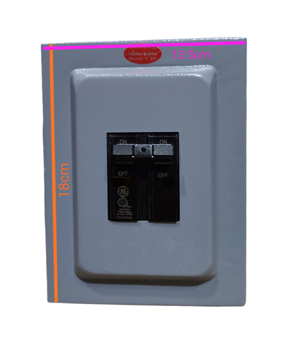 GE  Circuit Breakers with Metal Enclosure 2 Pole Single Phase TQC, Circuit Breaker with Enclosure 2Pole Single Phase Bolt on