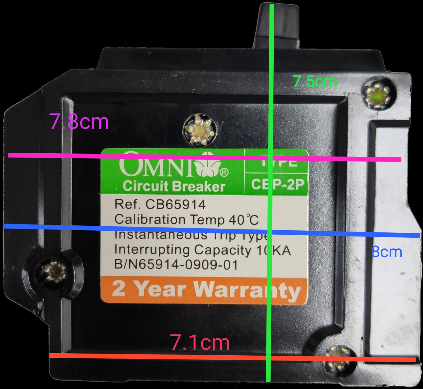 Omni 15A Circuit Breaker Plug-in Type 2Pole 15A 2P Circuit Breakers