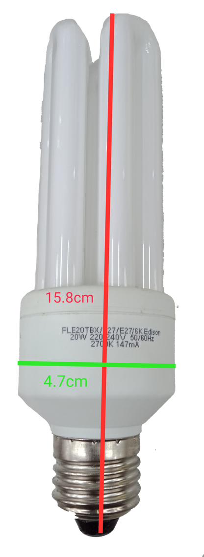 GE 20W CFL E27 220V 3U Economizer Warm White
