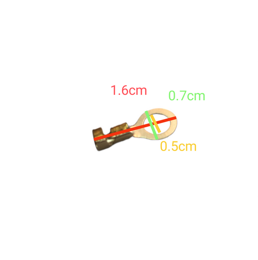 Ring Terminal 2.0mm wire 5mm Hole Size (10PCS) , Round Terminal 2.0mm