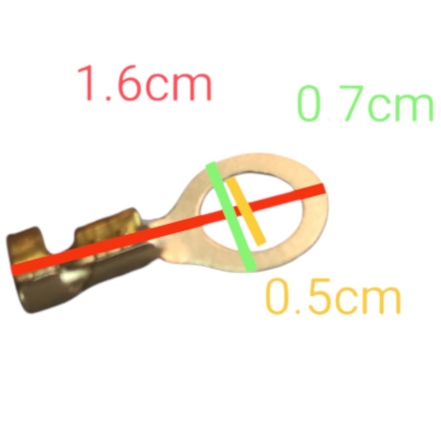 Ring Terminal 2.0mm wire 5mm Hole Size (10PCS) , Round Terminal 2.0mm