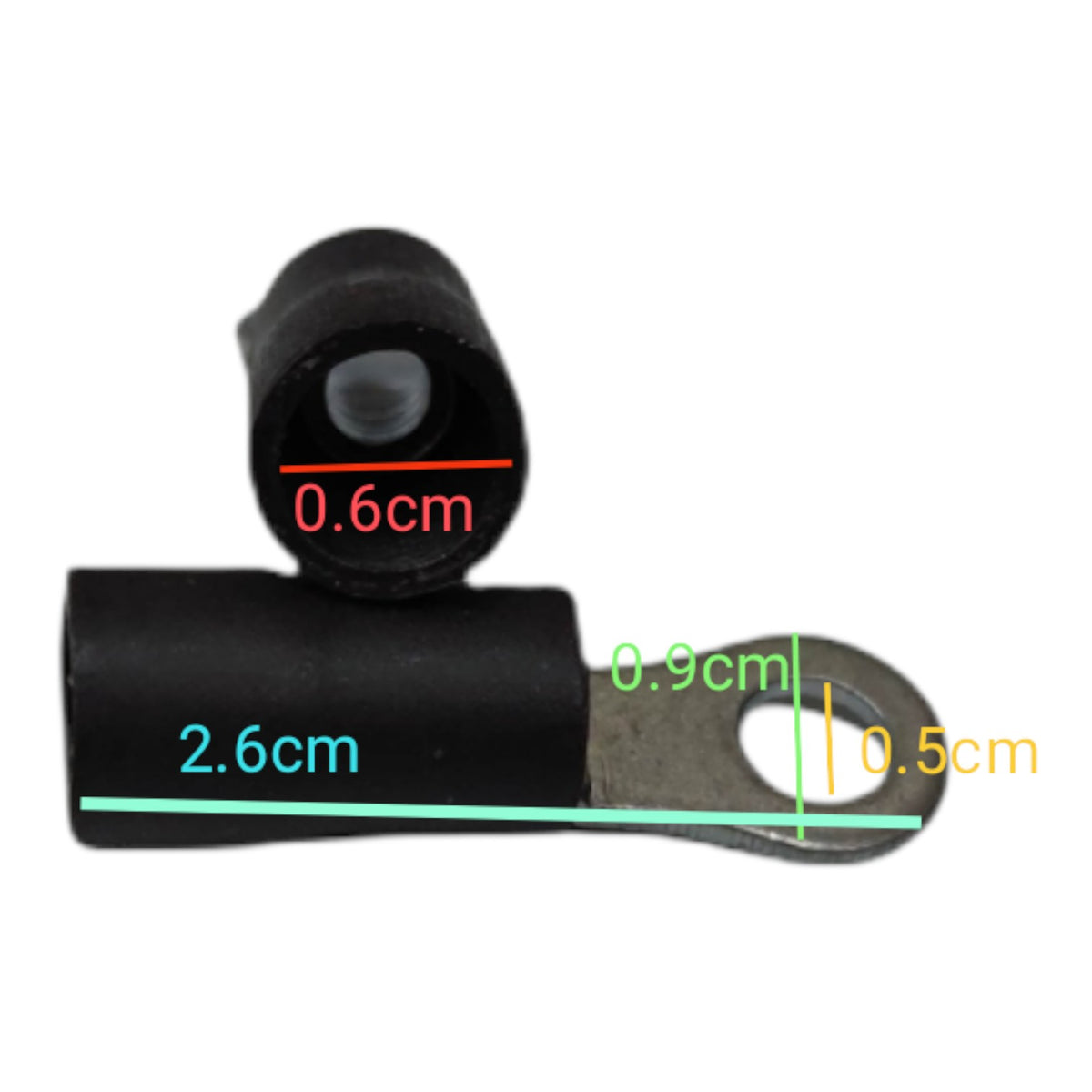 Local Terminal Lugs Ring Type Black Insulation 3.5mm (5Pcs + 5Pcs Free) , Ring Terminal Lugs,  Round Terminal Lugs