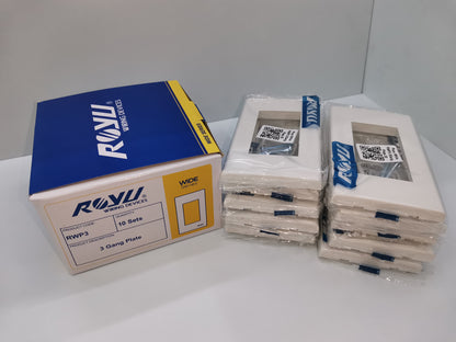 Royu 3 Gang Plate Wide Series 10PCS