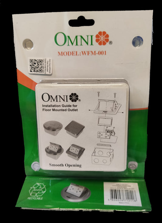 Omni Floor Outlet Round 2 Gang Universal with Ground Pop-up with Utility Box, Pop up Floor Outlet 2 Gang Universal with Ground 15A 250V with Utility Box, Floor Mounted Outlet 2 Gang Universal with Ground( Omni)