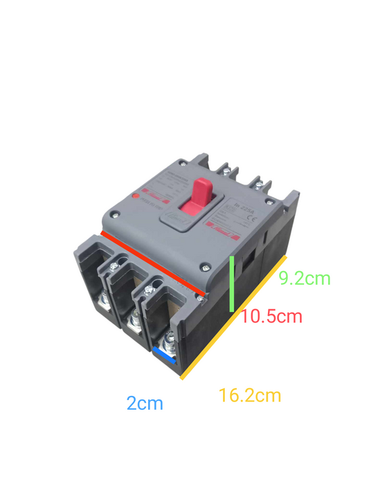 Himel 225A 3 Pole Industrial Circuit Breaker 415V 36 KAIC HDM3250N22533XX