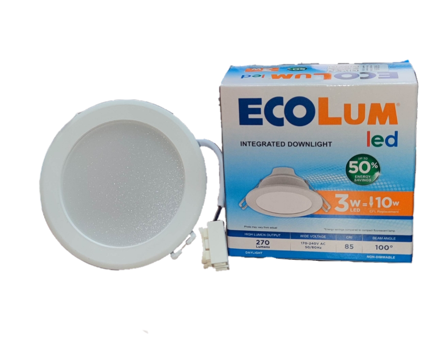 Ecolum 3W LED Downlight Daylight 6500K 220V