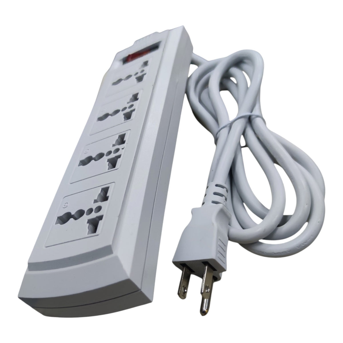 Omni 4 Gang Universal Outlet Extension Cord  with Switch 1.83 Meters Length WEU-104-PK