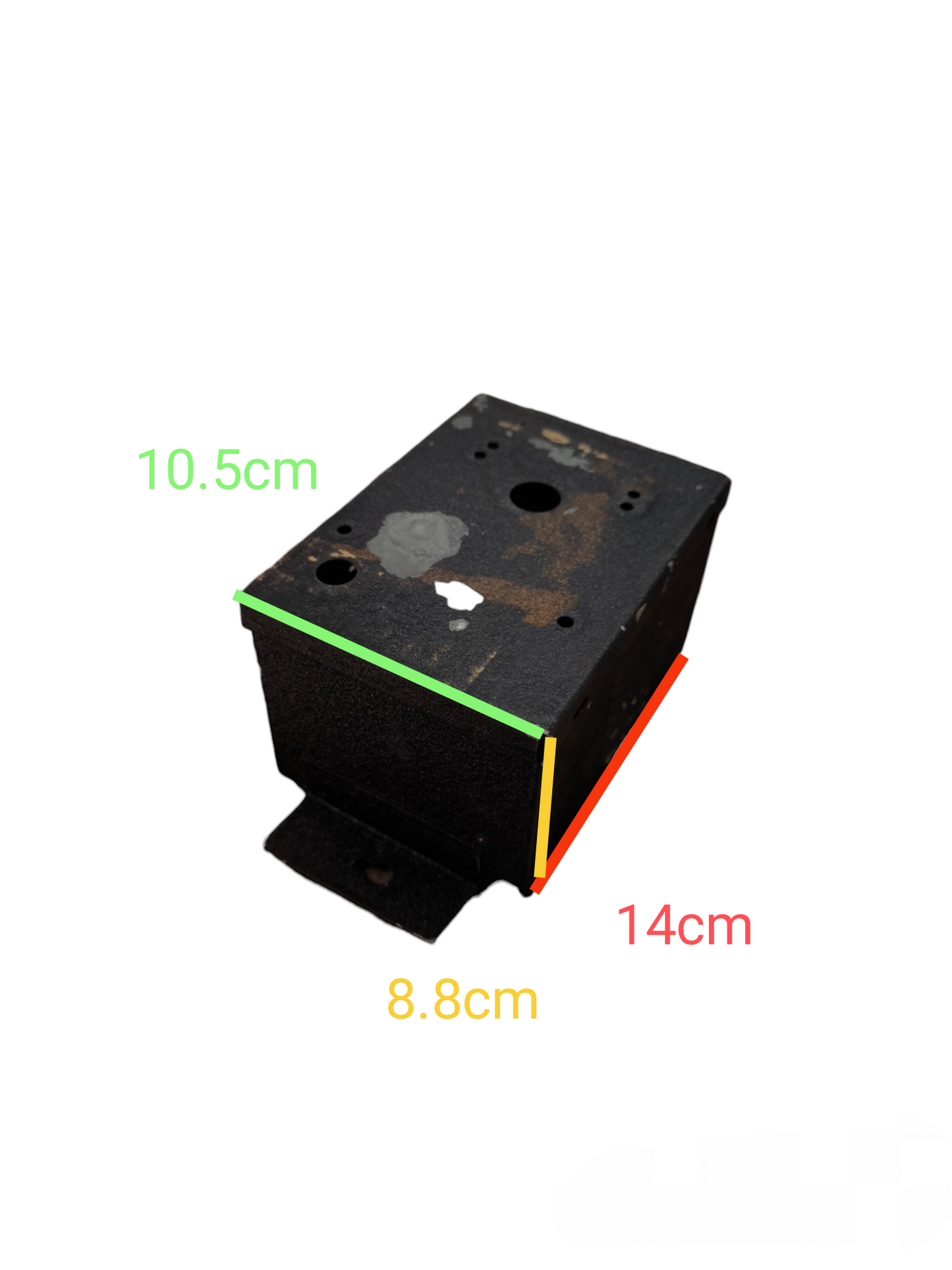 Metal Box 140mm x 88mm x 105mm with Holes