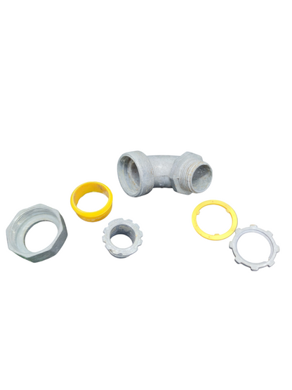 Liquid Tight Angle Connector, Liquid Tight Elbow Available in 1/2, 3/4, 1, 1 1/4, 1 1/2, 2, 2 1/2, 3" and 4"