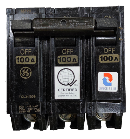 GE Circuit Breaker 3 Phase Plug In TQL, Circuit Breakers