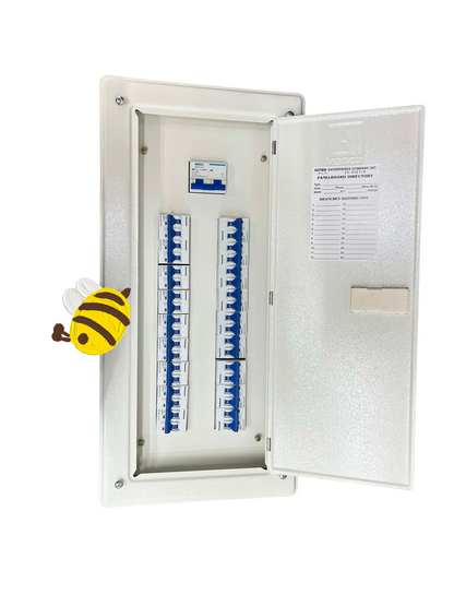 Panel Board 125A 2Pole 10KAIC 220V Main Miniature Circuit Breaker with 18 Branches 2 Pole Miniature Circuit Breaker (Royu) main, ( Panasonic) Branches