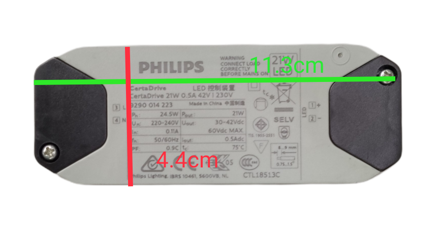Philips LED Driver 21W 220V, Certa Drive 21W 30-42Vdc 21W Max 220V