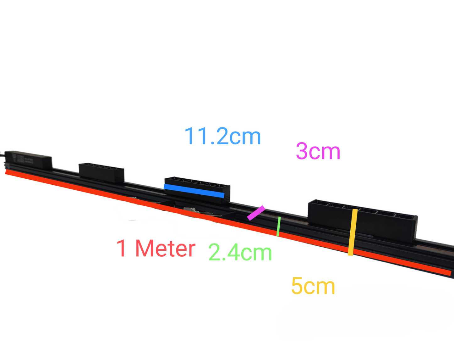 Magnetic Track Light 1 Meter with 3pcs 6W Grille Type Warm White with 100W Power Supply 220V ( ILLUMIQ TERRA) 26mm Track